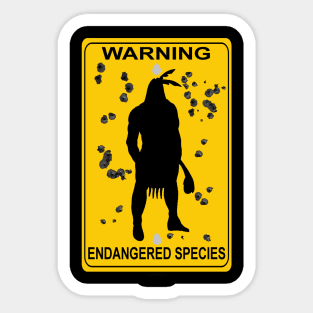 Warning: Endangered Species Sticker